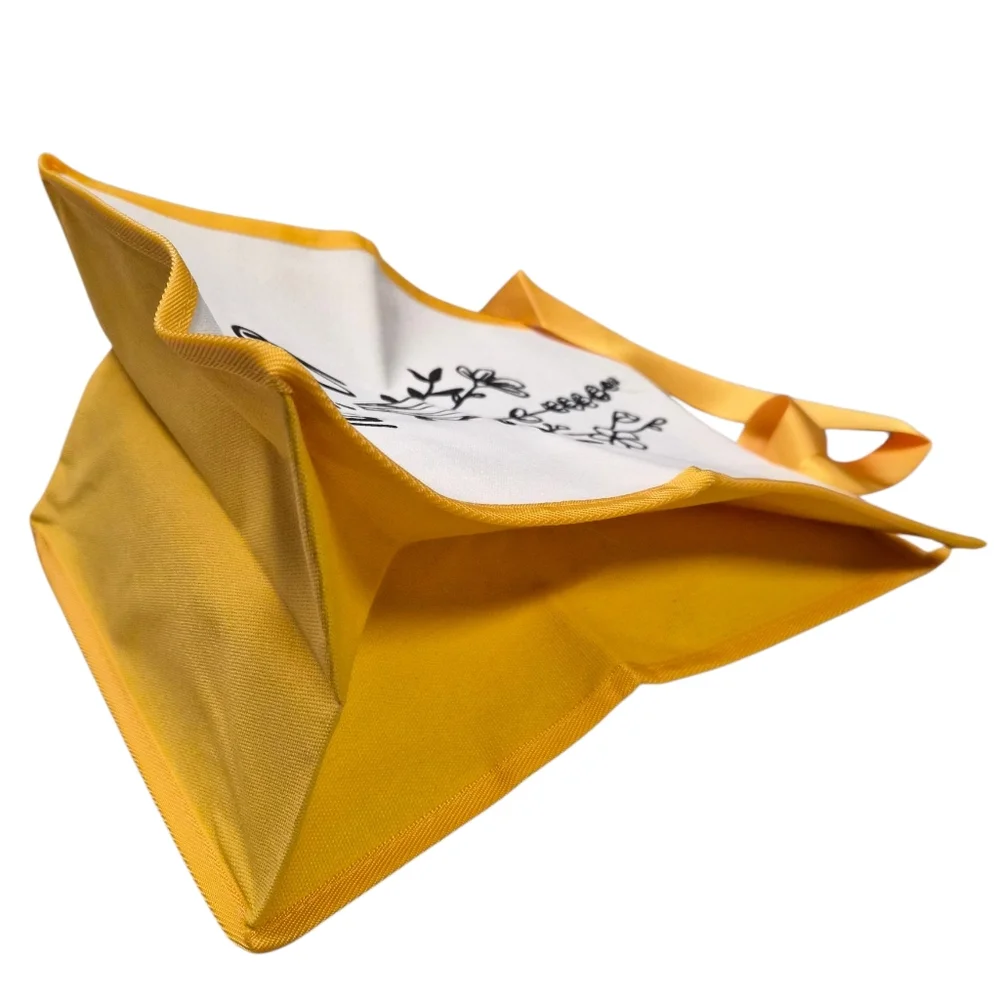 Driver Floral Canvas Tote Yellow Trim